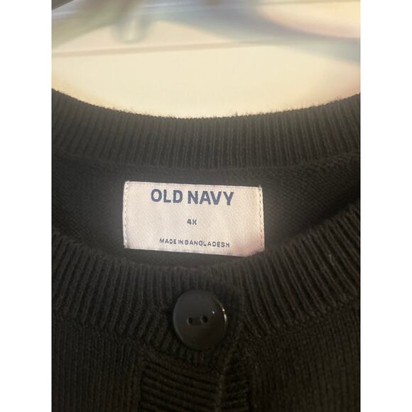NWT Old Navy Plus Size Black Button Front Cardigan Sweater Size 4X - Picture 3 of 6